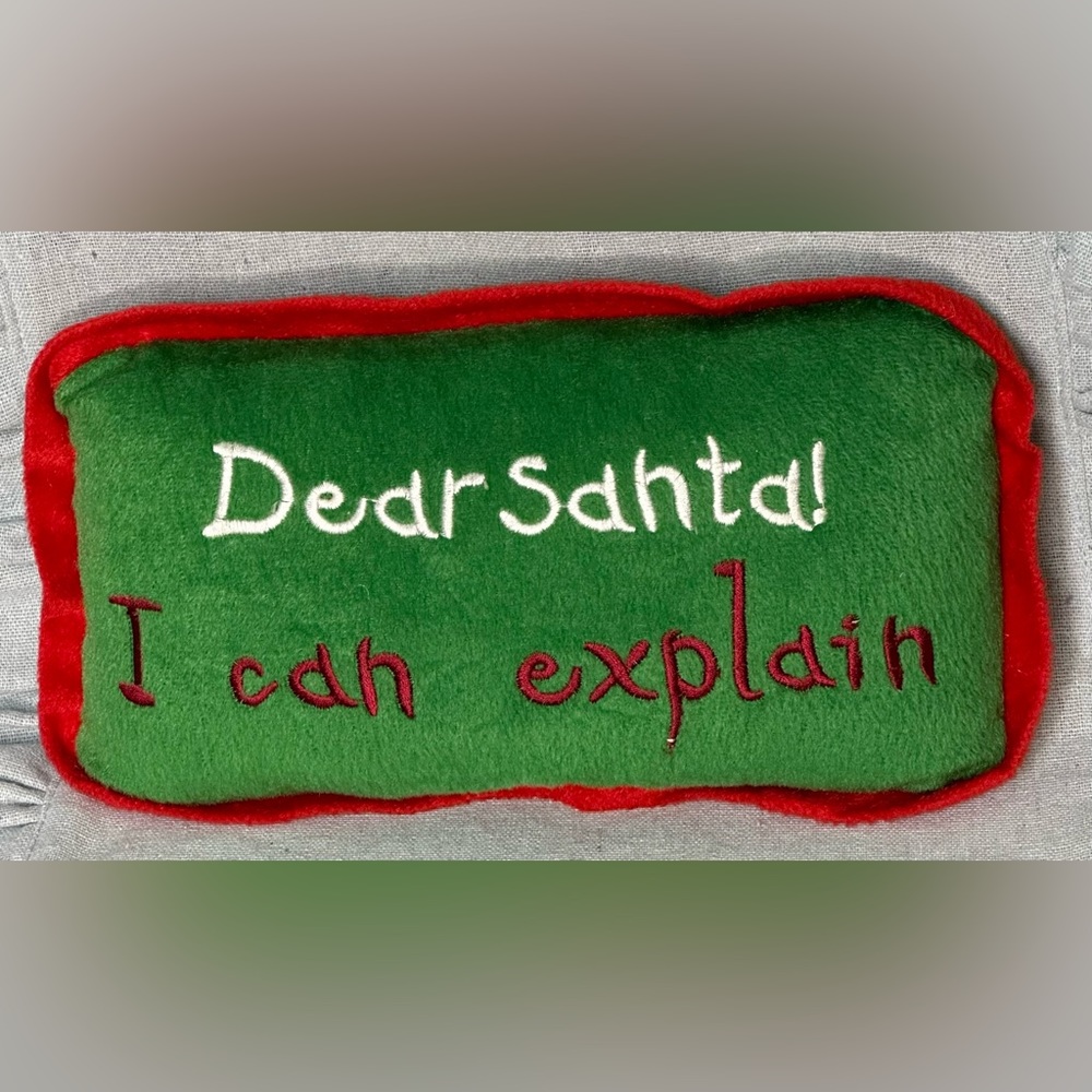 Dear Santa pillow measurements in photos